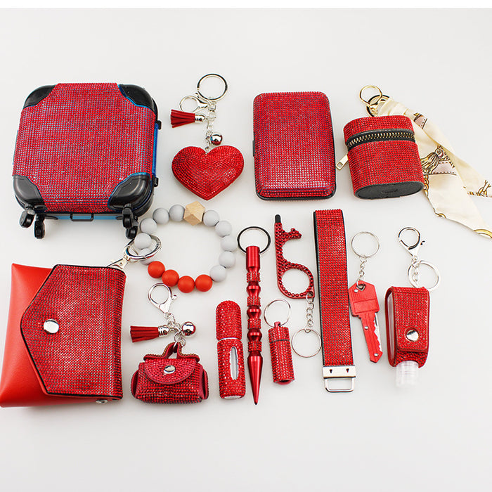 Wholesale Plastic Beads Bracelet Red Envelope Earphone Bag Storage Box Hand Sanitizer Keychain JDC-KC-TouMS053