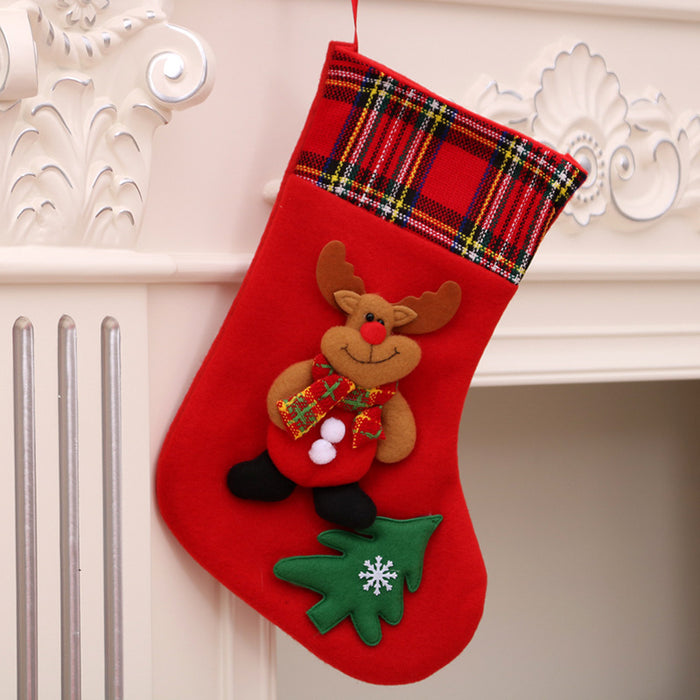 Wholesale Christmas Stockings Christmas Gift Bag Christmas Small Stockings Pendant Christmas Tree Hanging Ornament Bag