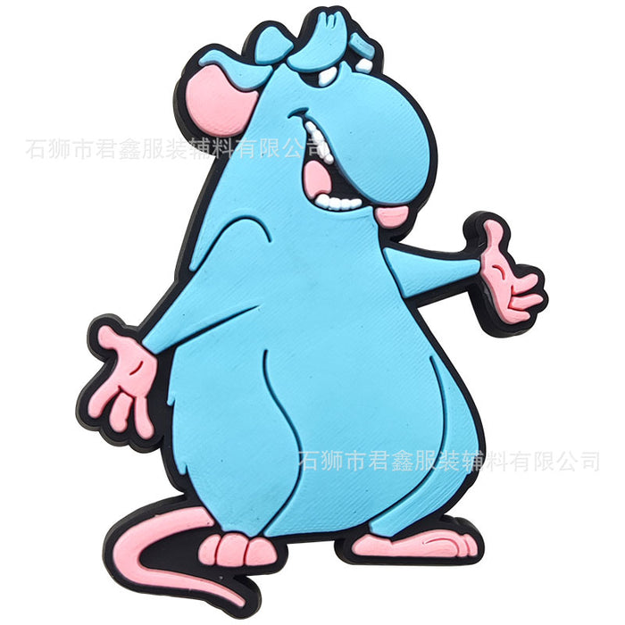 Wholesale 50pcs Buckle  Pvc Soft Glue DIY Accessories Shoes Charms