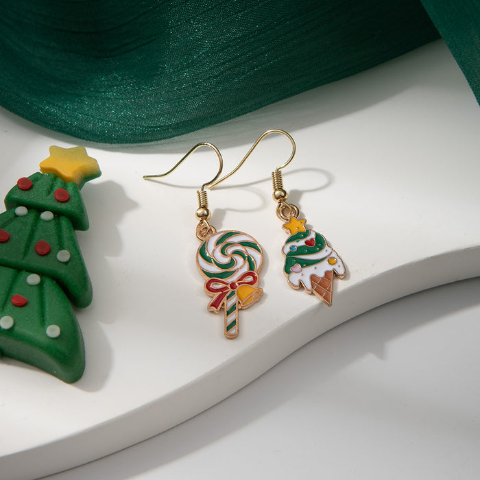 Wholesale Christmas Personalized Snowflake Bell Earrings