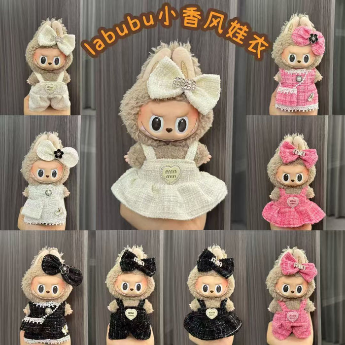 Wholesale Baby Clothes 17cm Plush Doll Pendant Pull Cloth Sitting Skirt Suit