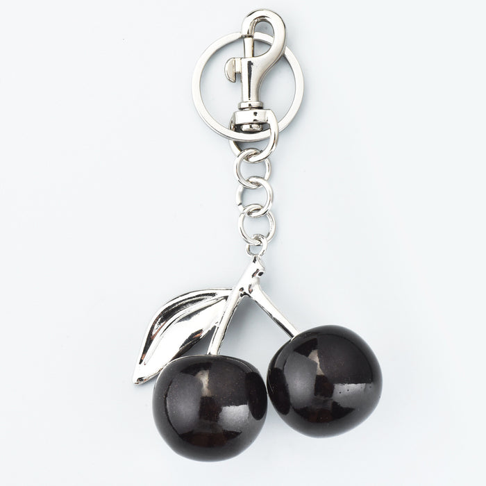 Wholesale Red Cherry Keychain Bag Pendant Women' s Bag Jewelry Exquisite Car Keychain