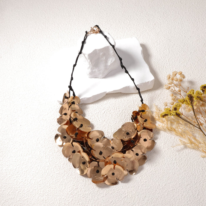 Wholesale Waterfall Multi-layer Metal Flower Wipe Rope Clavicle Chain Unique