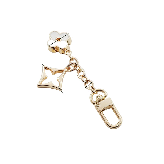 Wholesale Metal four-leaf clover extension chain metal keychain