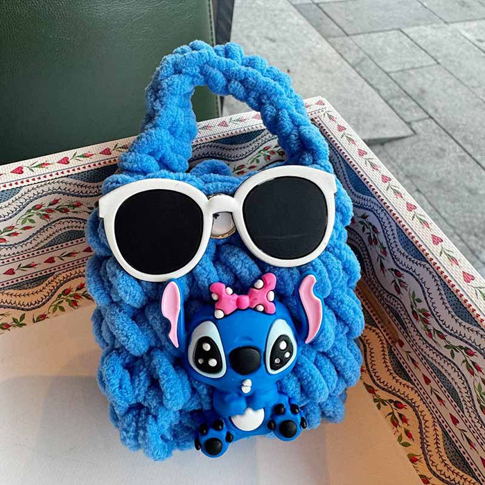 Wholesale Wool Hand-Knitted Coin Purse Keychain Pendant Storage Bag Headphone Bag Pendant Small Gift