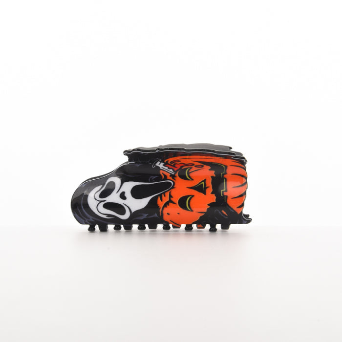 Wholesale Acrylic  Ghost Face Hair Claw Clip Double Sided Orange Back Bun Clip For Women S Everyday Styling