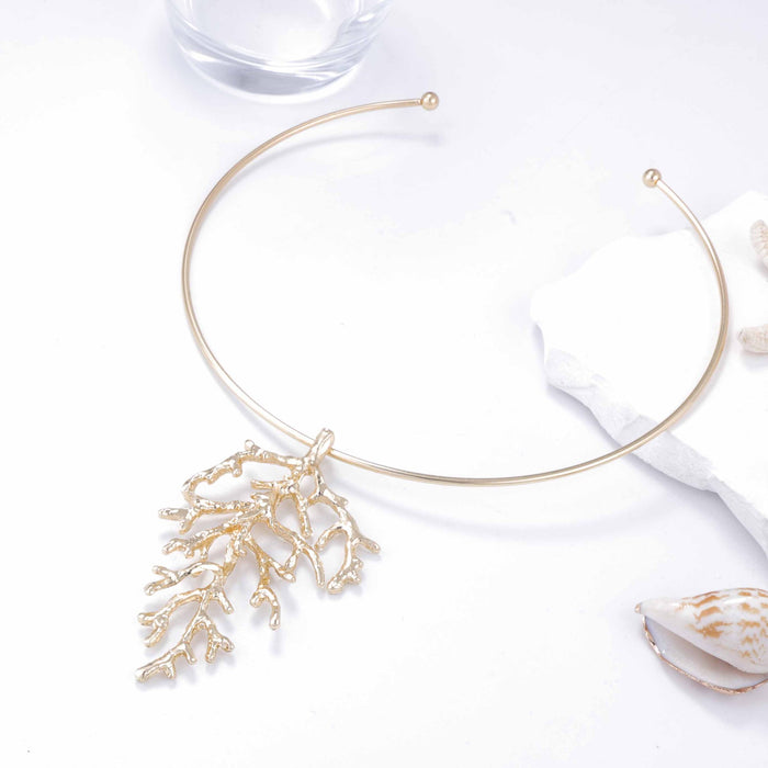 Wholesale Alloy Coral Pendant Collar All-match Light Luxury Women's Style