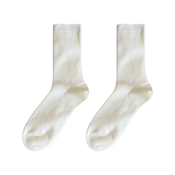 Wholesale Socks, mid tube socks, pure cotton Korean version, long tube, thin style, stacked socks
