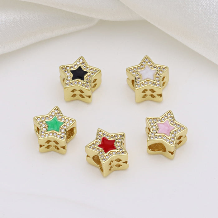 Wholesale Star five-pointed star love heart four petals  bracelet pendant female