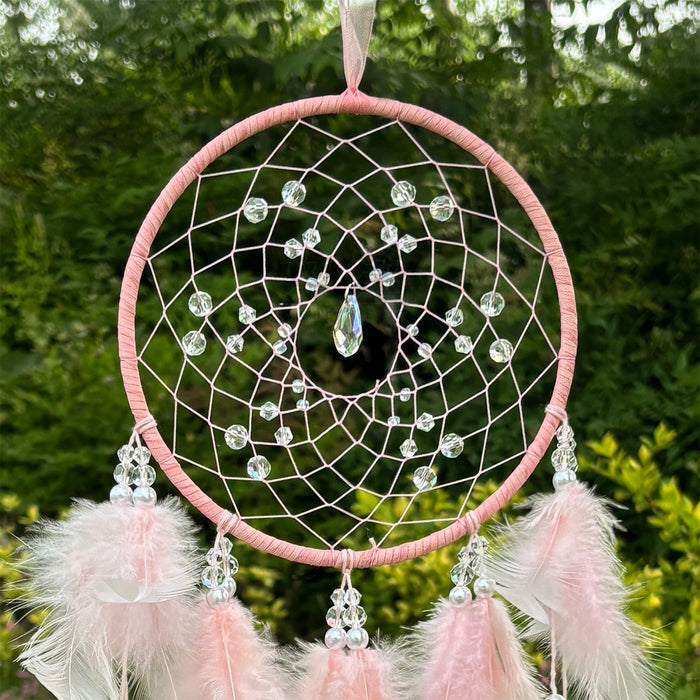 Wholesale Purple Feather Dream Catcher Pendant for Girls Bedroom Home Decor Accent MOQ≥2