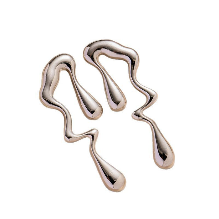 Wholesale Jewelry irregular earrings female  hollow water drop earrings