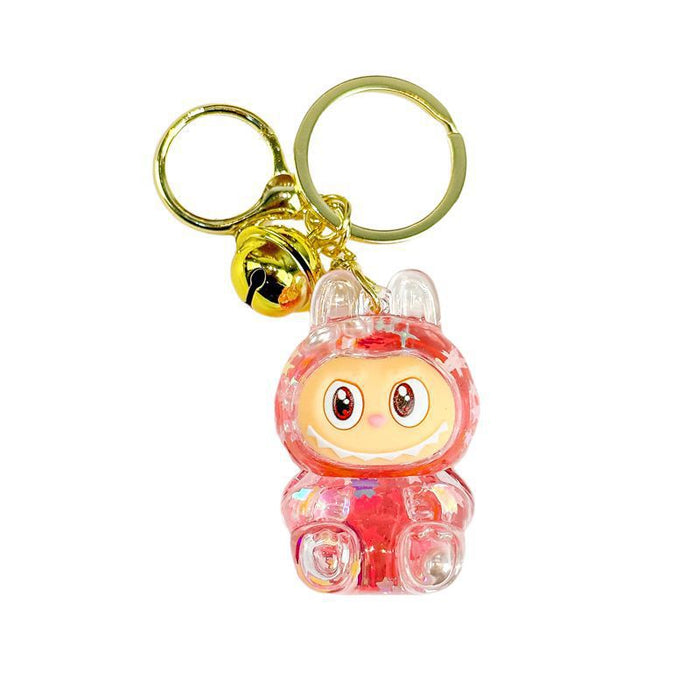Wholesale Acrylic Bunny Quicksand Keychain Luminous Flashing Cute Doll Bag Gift Keychain