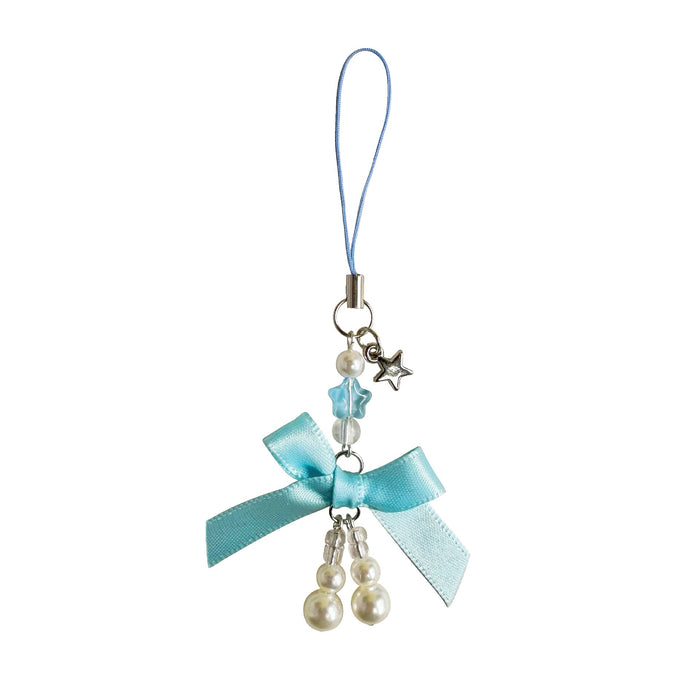 Original Cute Sweet Girl Heart Pearl Bow Bag Pendant Mobile Phone Hanging Mobile Phone Chain