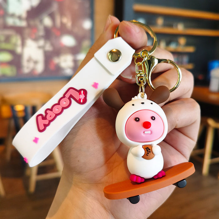 Wholesale Silicone Cartoon Doll Keychain JDC-KC-Tingm145