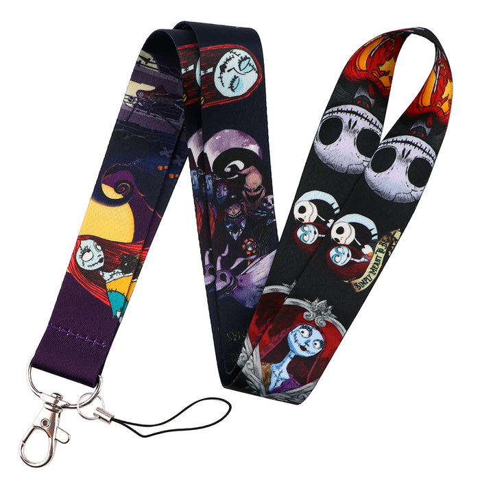 Wholesale Horror and thriller themed long phone lanyard with chest strap