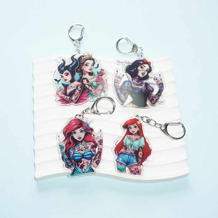 Wholesale Dark Princess Acrylic Keychain Cartoon Series Backpack Pendant