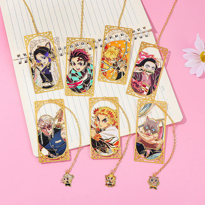 Wholesale Creative Anime Character Design Hollow Brass Metal Bookmark