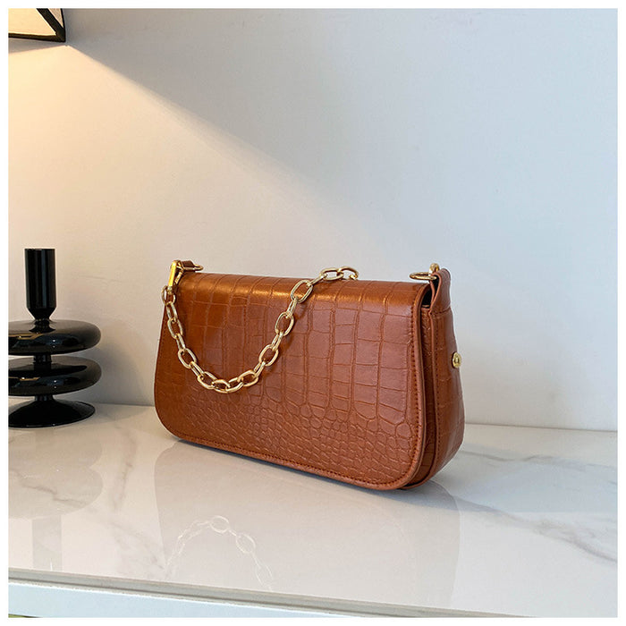 Wholesale Crocodile Pattern Chain Shoulder Underarm Small Bag Women JDC-SD-HT005