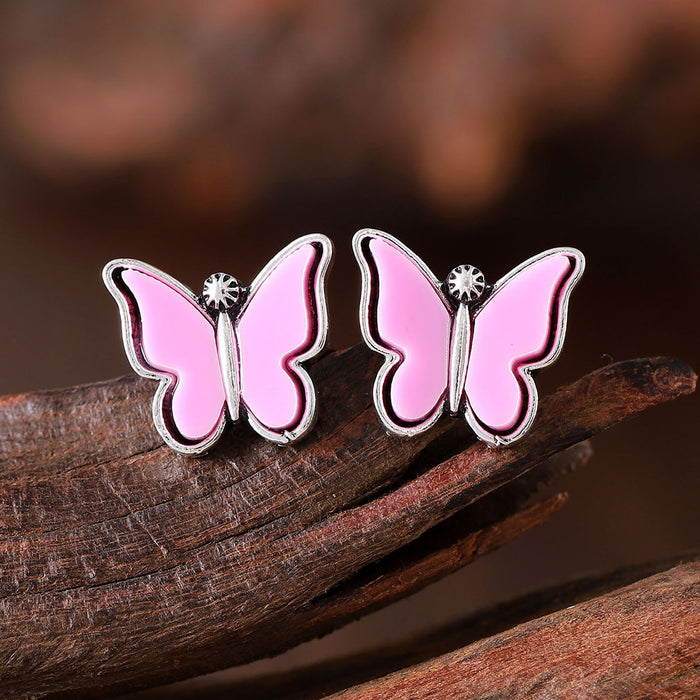 Wholesale 2pcs Retro Long Butterfly Simple Statemente Earrings