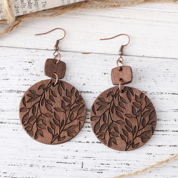 Wholesale Pendant Earrings Bohemian Wooden Fashion Earrings