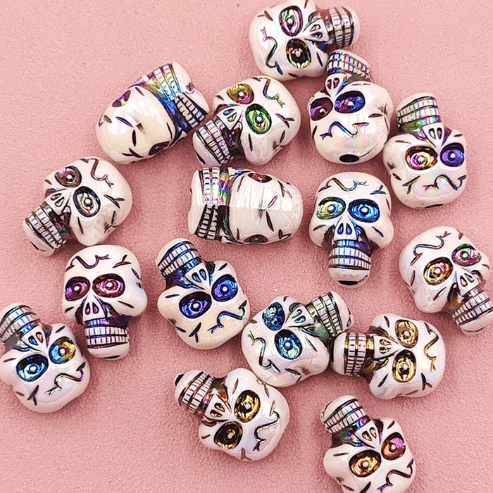 Wholesale Acrylic Skull Loose Beads – DIY Phone Keychain Car Charms