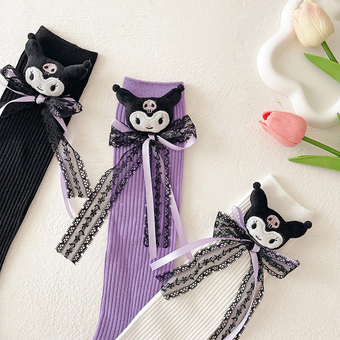 Wholesale Socks bow cartoon socks spring Lolita lace cotton socks