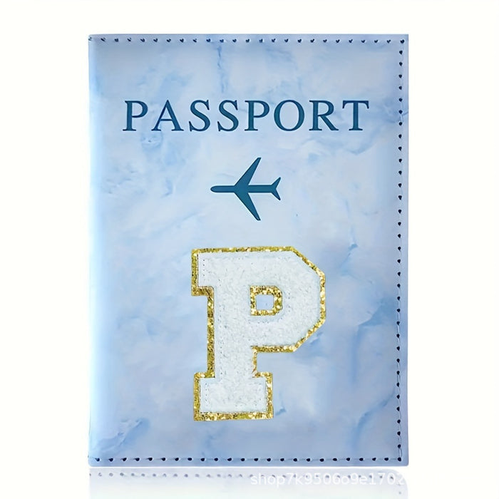Wholesale Fashion Initial Letter Pattern PU Passport Holder Travel Wallet Casual Everyday Accessory