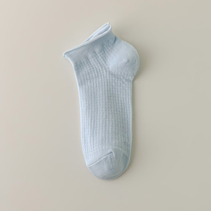 Wholesale Curled edge socks, simple socks, shallow mouth invisible cotton boat socks
