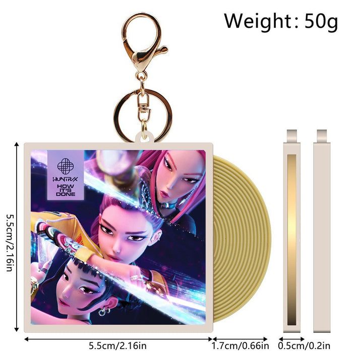 Wholesale KPOP CD vinyl record keychain