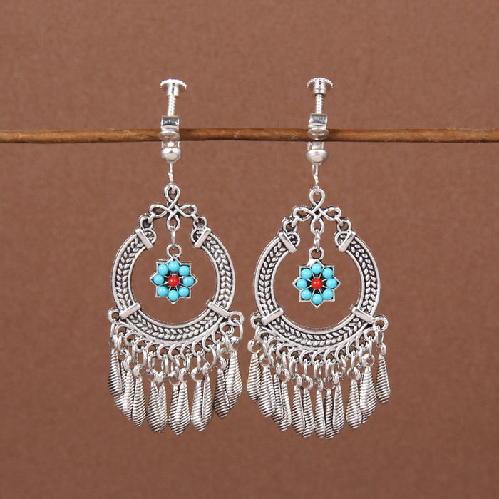 Wholesale Alloy Bohemian Retro Ethnic Style Su Long Earrings JDC-ES-Gumi003