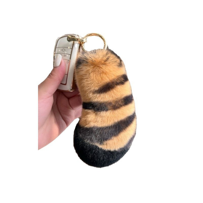 Wholesale Mao car keychain pendant, plush couple gift, niche