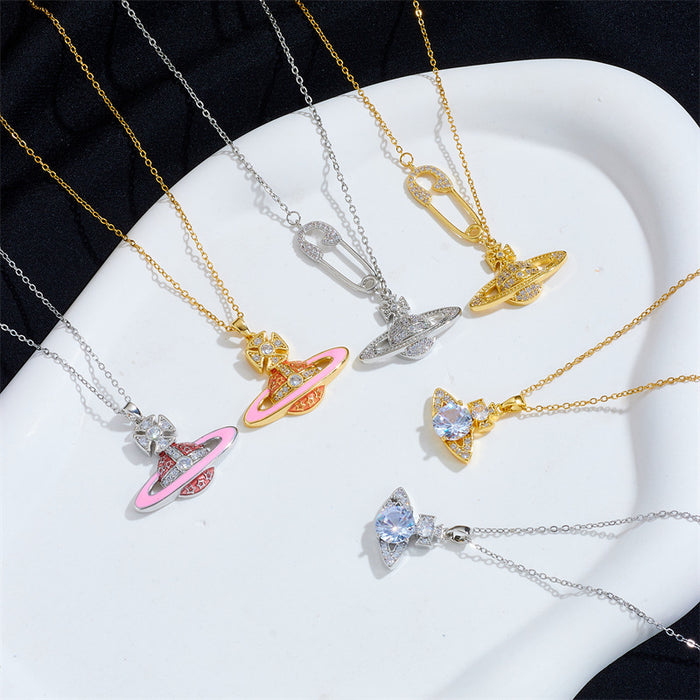 Wholesale Saturn necklace niche design Necklace