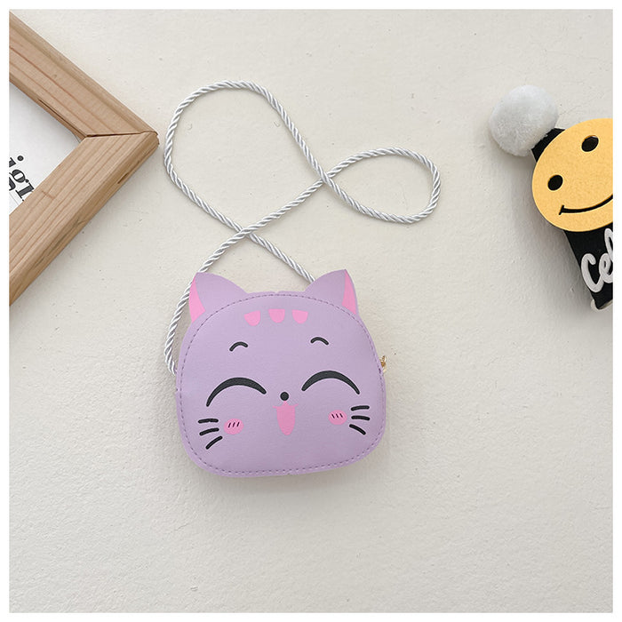 Wholesale Simple mini princess coin purse, cute and fashionable children's diagonal cross bag, cartoon bag