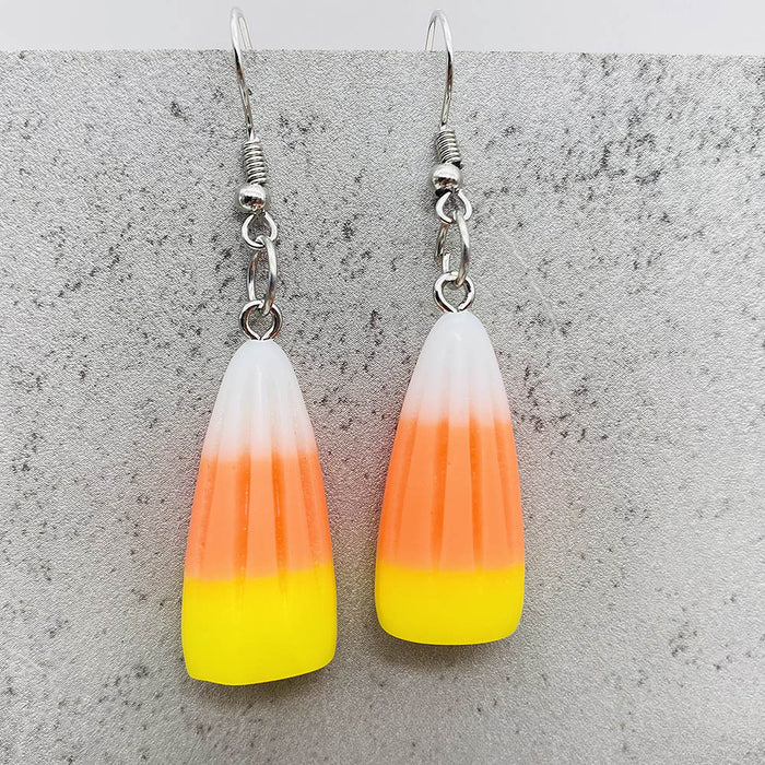 Wholesale Halloween 3D Halloween Candy Corn Acrylic Earrings JDC-ES-YaChen013