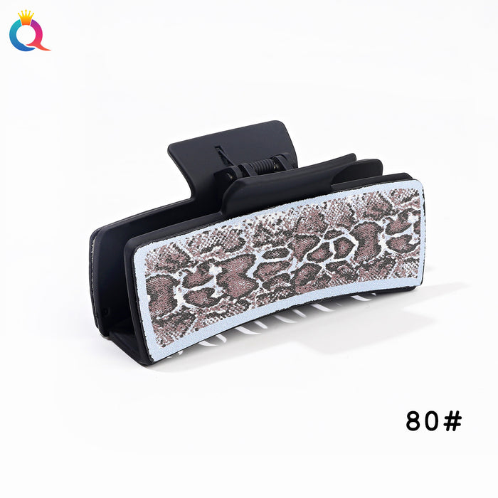 Wholesale  leopard print retro square Hair Clips