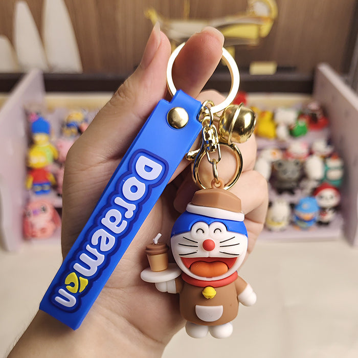 Wholesale  Cartoon  Cat  Keychain Car Key Couple Key Chain Bag Hanging Ornaments