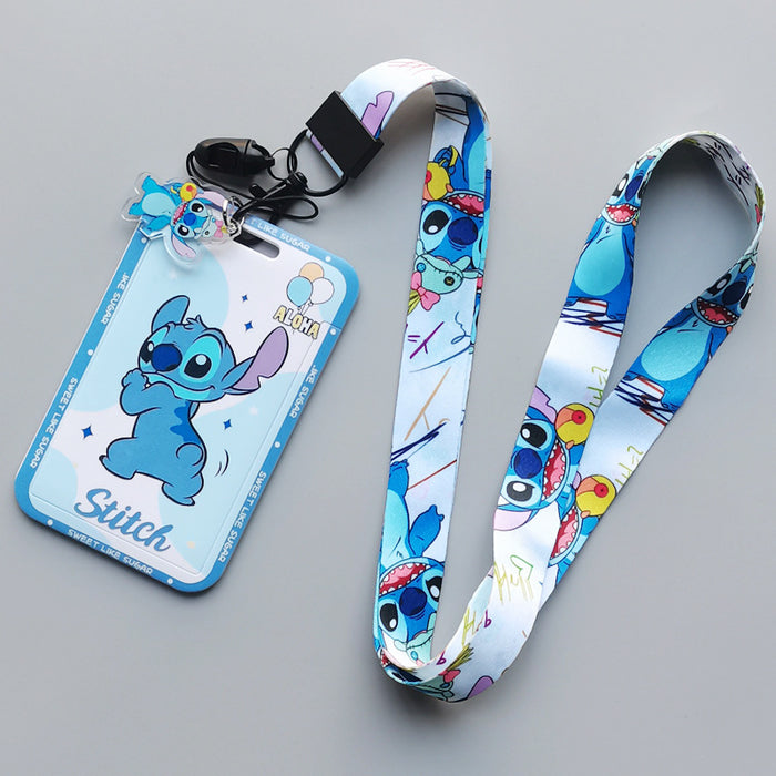 Wholesale Cartoon hard bus card holder student campus card Lanyard Keychains