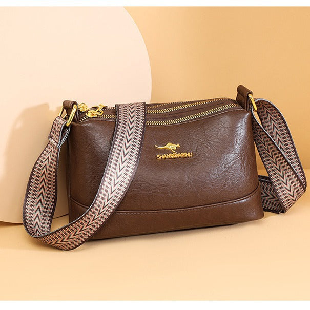 Wholesale Soft Leather Wide Strap Shoulder Bag JDC-SD-CB026