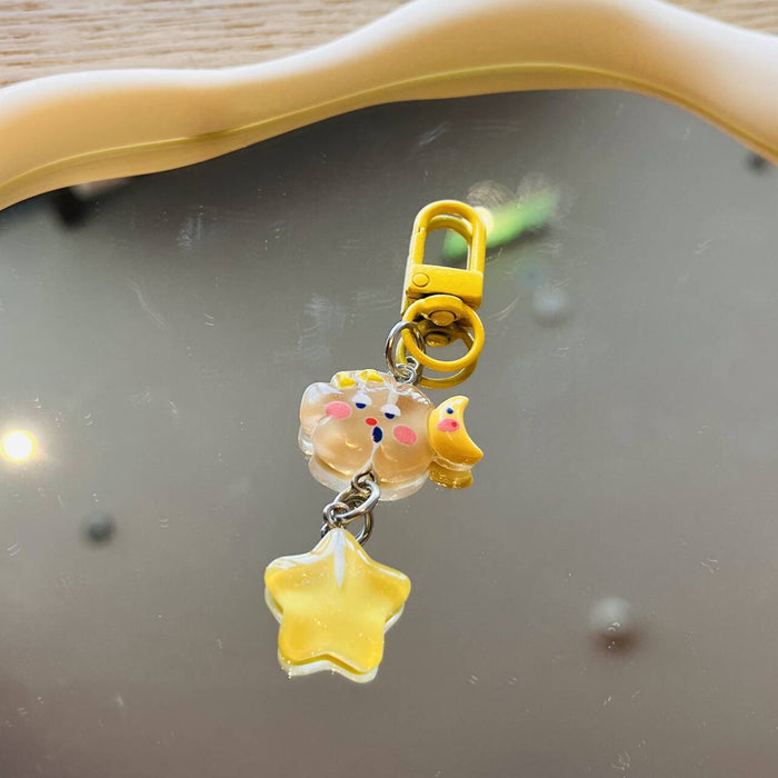 Wholesale Rainbow Cloud Star Phone Strap Cute Resin Backpack Charm Pendant Trendy Decorative Accessory