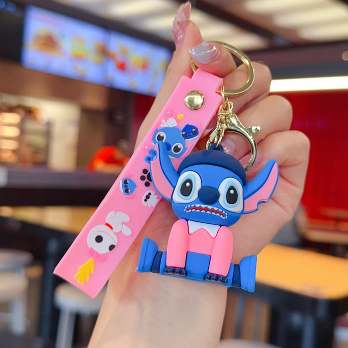 Wholesale Cartoon anime alien keychain chain doll bag pendant buckle cross-border keychain