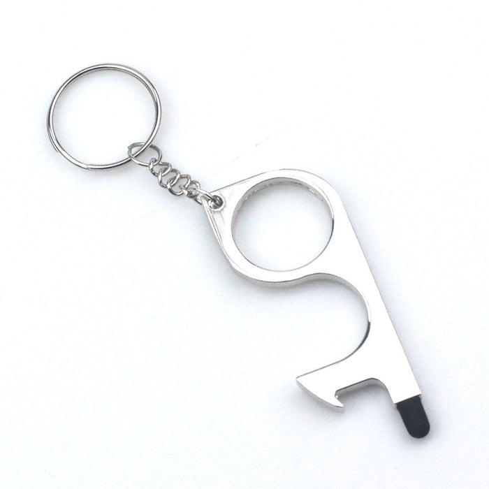 Wholesale Multifunctional Portable Electroplating Door Opener Keychain JDC-KC-ZY051