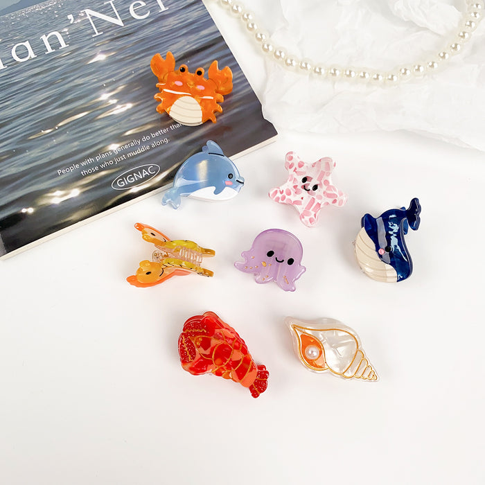Wholesale Acetate Dolphin Hair Clip Ocean Conch Design Fashion Accessory Gift