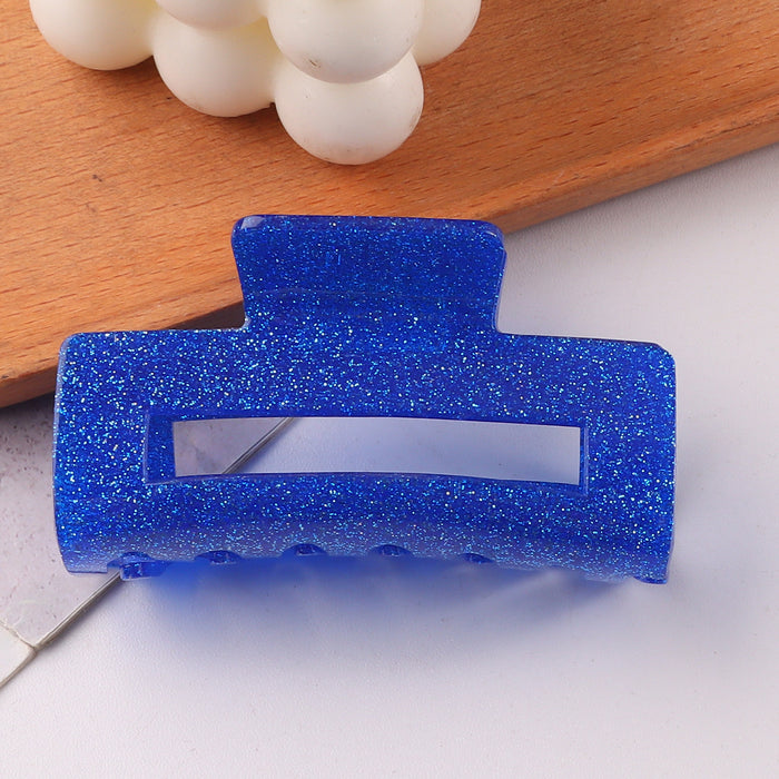 Wholesale Gold Powder Rectangular Clip Striped Star Hair Clips