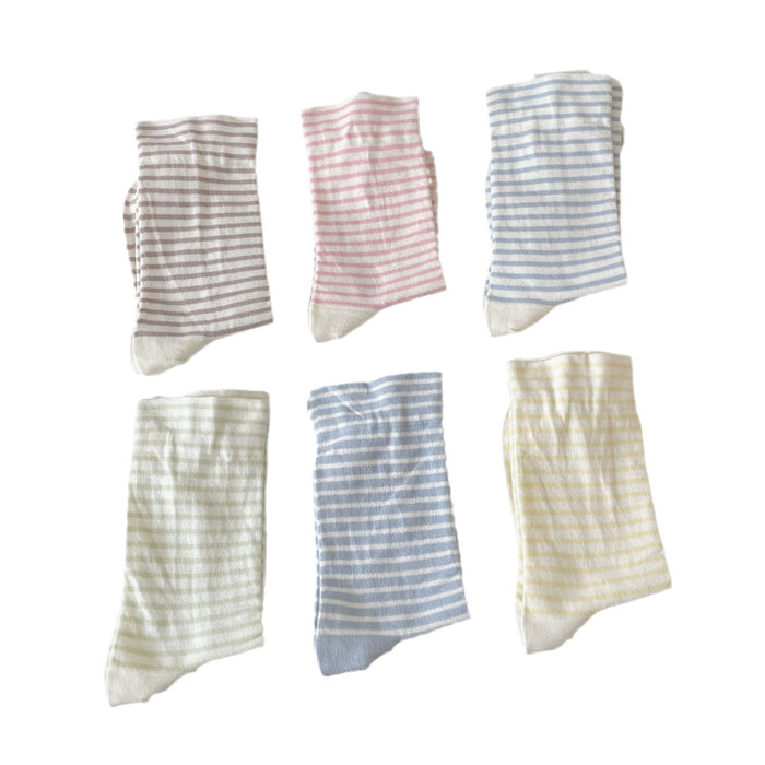 Wholesale Striped socks, mid tube socks, thin and minimalist long socks