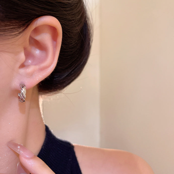 Wholesale Circle earrings, light luxury, niche temperament, personalized earrings, earrings, accessories