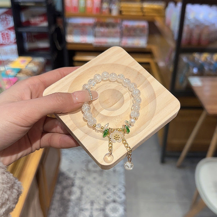 Wholesale Colorful Crystal Flower Bracelet Sunflower Beaded Students Gift Bestie Bracelet