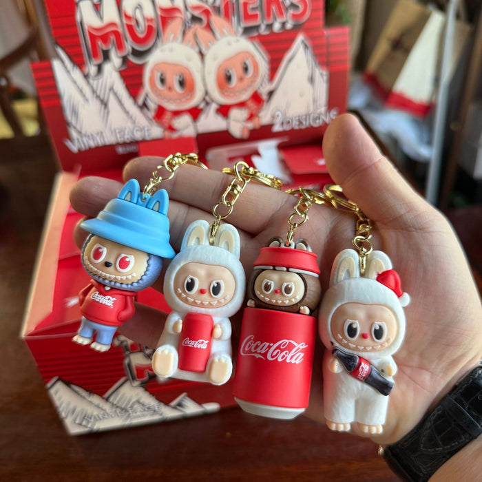 Wholesale Creative and Personalized Cola Little Sheep Keychain Beverage Bottle Bag Pendant Three-Dimensional Soft Plastic Doll Wholesale Street Stall