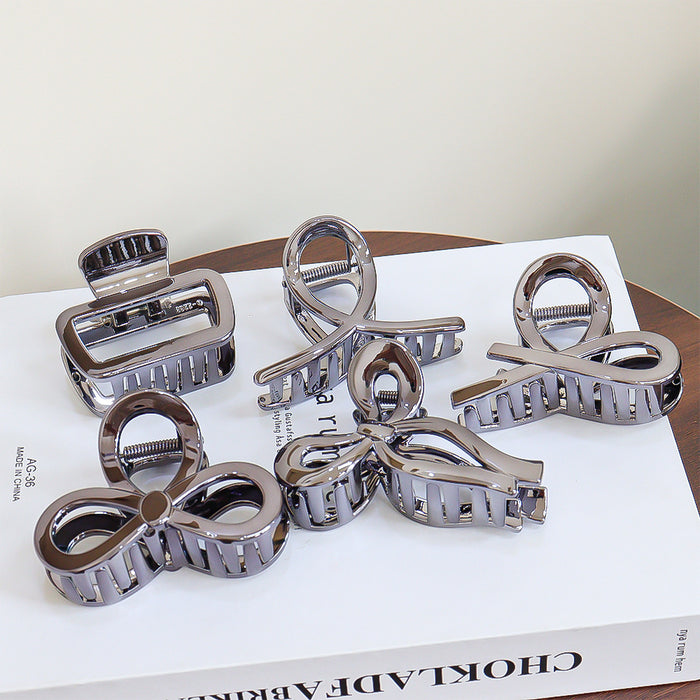 Wholesale Imitation Metal Silver Large Hair Clip with Small Hair Volume Shark Clip Ultra-Light