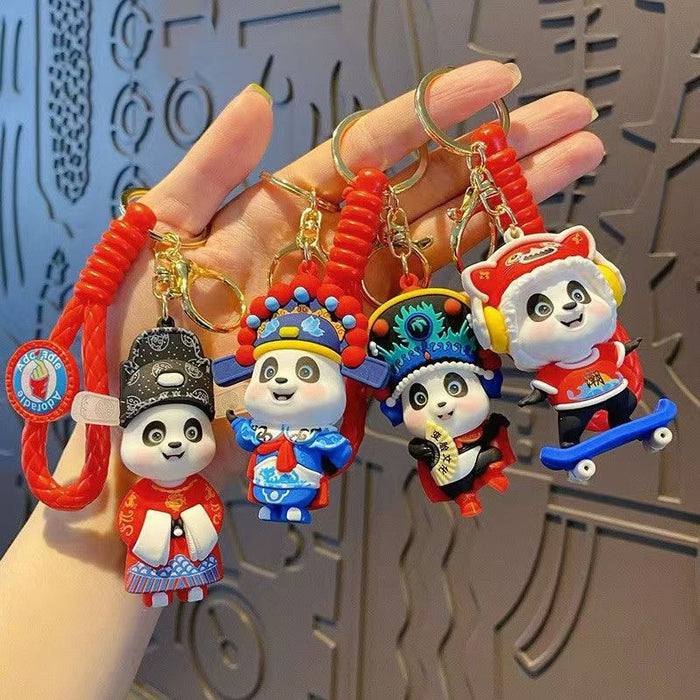 Wholesale Cartoon National Trend Opera Panda Cute Doll Keychain JDC-KC-ZT006