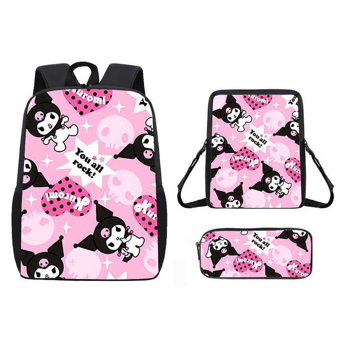 Wholesale Backpack Satchel Pencil Case Three-piece Student Schoolbag